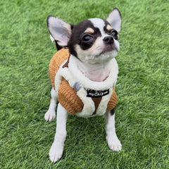 Tiny Trails Step In Soft Touch Suede Effect Faux Fur Lined Puppy and Small Dog Harness Mocha