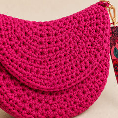 Berry Crush Handmade Crochet Dog Walking Bag
