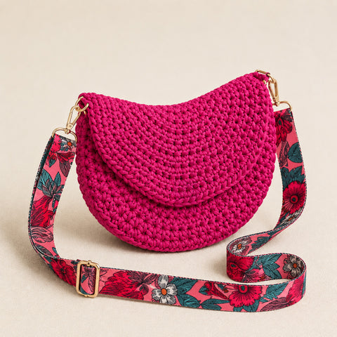 Berry Crush Handmade Crochet Dog Walking Bag