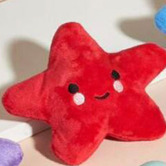Twinkle Chihuahua or Small Dog Plush Star Toy with Squeaker Red