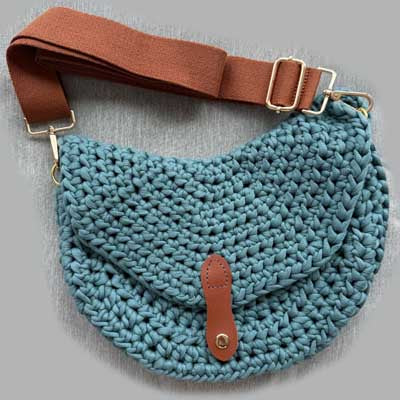Crochet Collective Sea Mist Handmade Crochet Dog Walking Bag