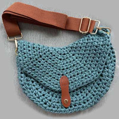 Crochet Collective Sea Mist Handmade Crochet Dog Walking Bag
