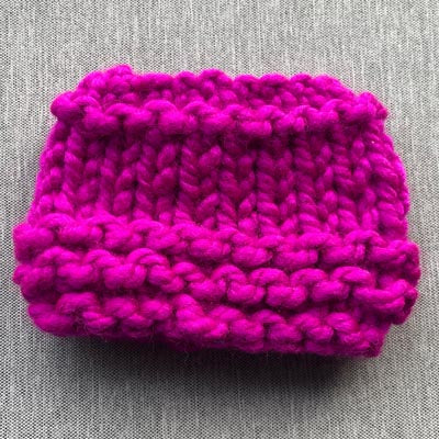 Fuchsia Chunky Hand Knit Snood for Chihuahua or Small Dog Size Medium SALE