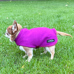 Tiny Toastie Water Repellent Fleece Dog Coat by My Pup and Me Berry Crush
