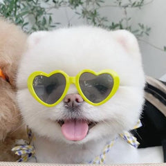 Heart Shaped Small Dog Pet Sunglasses Banana Split