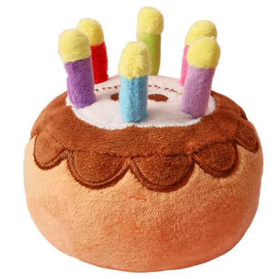 Small Dog Birthday Cake Toy with Coloured Candles