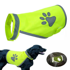 Hi Vis Fluorescent Yellow Reflective Breathable Road Safety Dog Vest