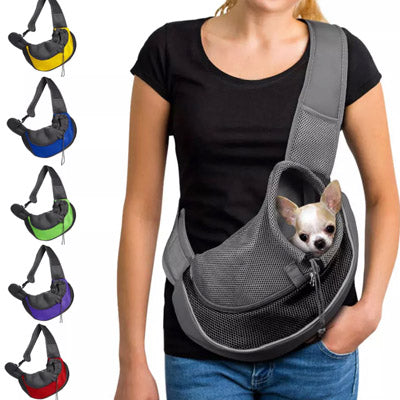 Small Dog Carrier Messenger Style Black Green & Grey 2 Sizes