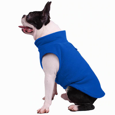 Chihuahua or Small Dog Fleece Jumper with D Rings For Leash Blue - My Chi and Me
