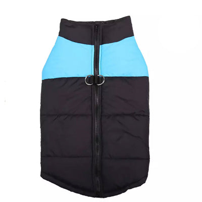 Gilet Style Small Dog Coat Black And Blue - My Chi and Me