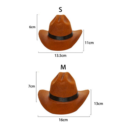 Brown Stetson Cowboy Hat for Small Dog or Cat