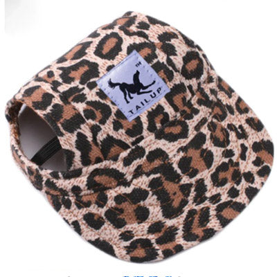 Leopard Print Baseball Cap for Chihuahua Small Dog or Puppy