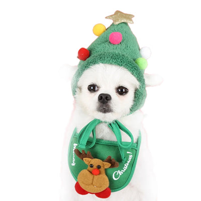 Christmas Hats and Bibs for Small Dogs