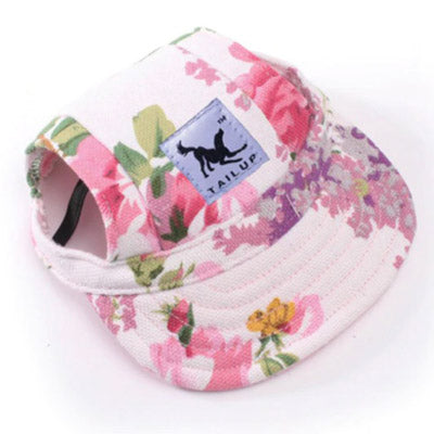 Floral Print Baseball Cap for Chihuahua Small Dog or Puppy
