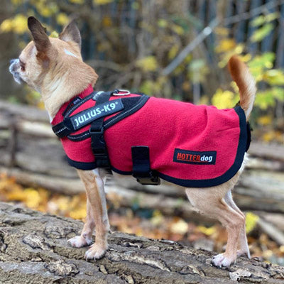 HOTTERdog© Fleece Water Repellent Dog Coat 10 Inch