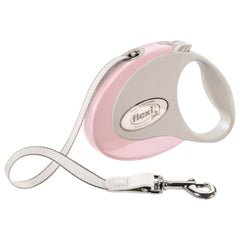 Flexi Style Retractable Extending Small Dog Lead 3 Metre Tape with Non Chew Strap