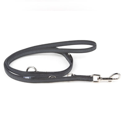 Julius K9 14mm Wide Lead Black Length 1.8 Metres with D Ring