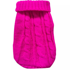 Small Dog Soft Cable Jumper Fuchsia Pink 6 Sizes