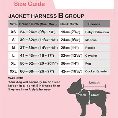 Puppia Vivian Vest Style Jacket Harness B Pink 3 SIZES