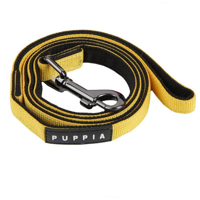 Puppia Soft Yellow & Black Dog Lead Large 2cm Width