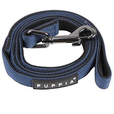 Puppia Soft Royal Blue & Black Dog Lead Large 2.0cm Width