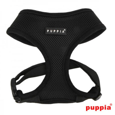 Puppia Soft Mesh Chihuahua Small Dog Harness A Black 3 Sizes Chihuahua Clothes and Accessories at My Chi and Me