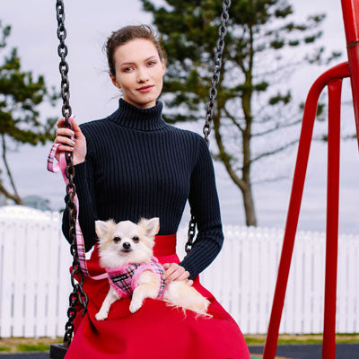 Fuchsia Pink Tartan Lead by Urban Pup - My Chi and Me