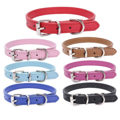 Small Dog Collar PU Leather 7 Colours