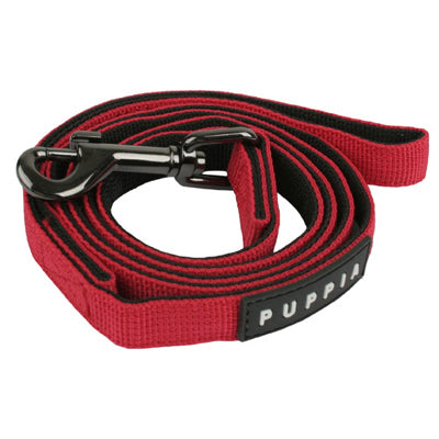 Puppia Soft Red & Black Chihuahua Small Dog Lead Medium 1.5cm Width Chihuahua Clothes and Accessories at My Chi and Me