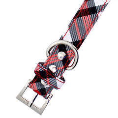 Red and White Plaid Collar by Urban Pup Chihuahua Clothes and Accessories at My Chi and Me