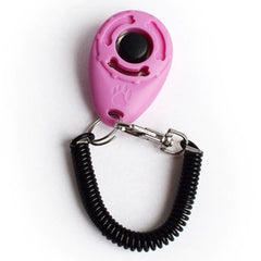 Small Dog Clicker Training Aid with Flexible Wristband and Clip