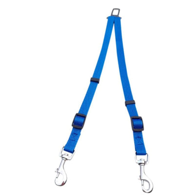 Strong Webbing Double Seat Belt for Two Dogs