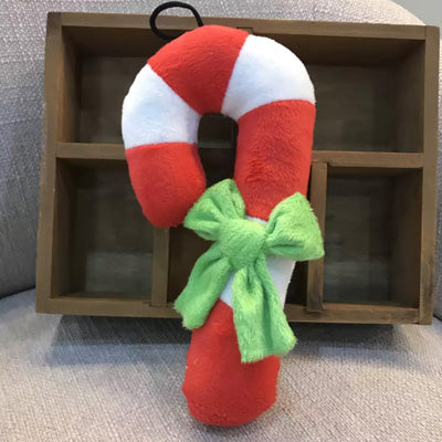 Candy Cane Chihuahua or Small Dog Toy with Squeaker