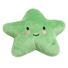 Twinkle Chihuahua or Small Dog Plush Star Toy with Squeaker Green