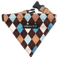 Urban Pup Brown Argyle Bandana for Chihuahuas and Small Dogs
