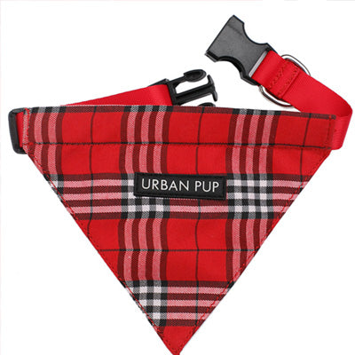 Urban Pup Red Tartan Bandana for Chihuahuas and Small Dogs