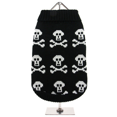 Urban Pup Chihuahua or Small Dog Skull and Crossbones Jumper Black