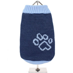 Urban Pup Chihuahua Small Dog Navy Blue and Sky Paw Jumper