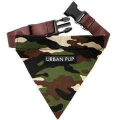 Urban Pup Green Camouflage Bandana for Small Dogs