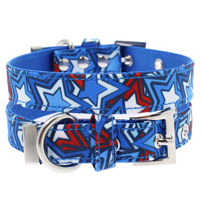 Hero Star Blue Dog Collar by Urban Pup