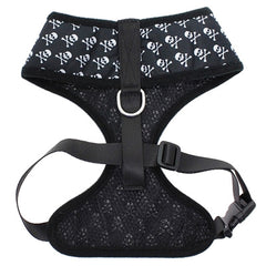 Skull and Crossbones Black and White Harness by Urban Pup