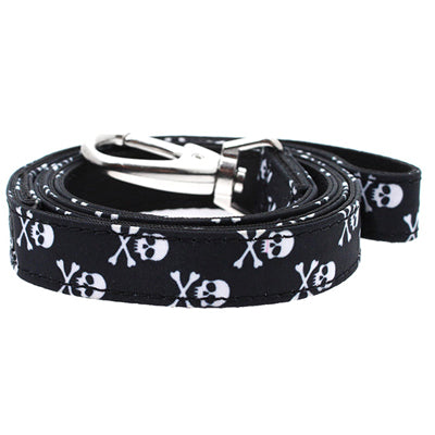 Skull and Crossbones Black and White Lead by Urban Pup