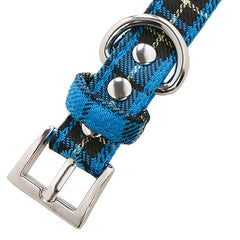 Blue Tartan Collar by Urban Pup Chihuahua Clothes and Accessories at My Chi and Me