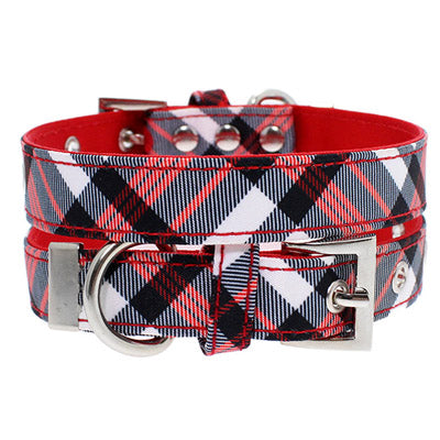 Red and White Plaid Collar by Urban Pup Chihuahua Clothes and Accessories at My Chi and Me