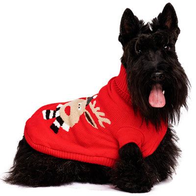 Urban Pup Chihuahua or Small Dog Prancer Christmas Jumper Red