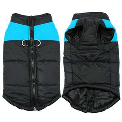 Gilet Style Small Dog Coat Black And Blue - My Chi and Me