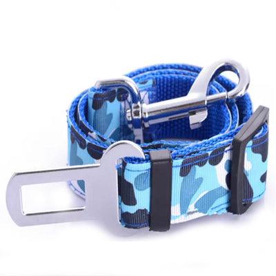 Premium Dog Seat Belt With Clip Blue Camouflage Chihuahua Clothes and Accessories at My Chi and Me