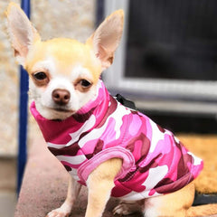 Chihuahua or Small Dog Coat Pink Camouflage Gilet - My Chi and Me