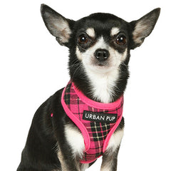 Fuchsia Pink Tartan Harness by Urban Pup - My Chi and Me