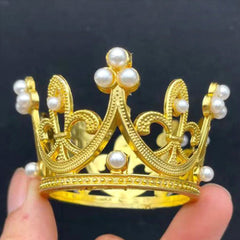 Gold Effect Mini Crown for chihuahuas and Small Dogs Queens Jubilee Princess Hat